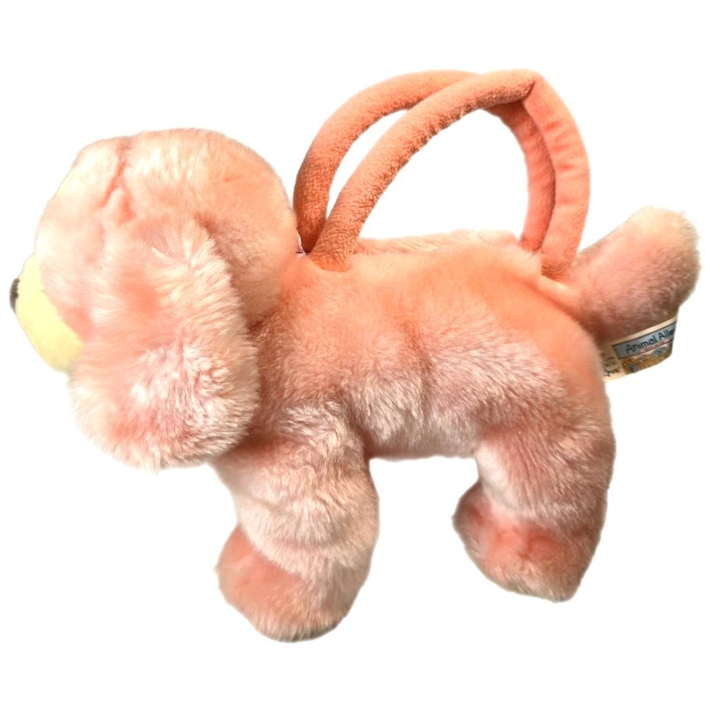 VINTAGE Animal Alley Pink Plush Dog Puppy Purse Handbag Toys R Us Rare 2000